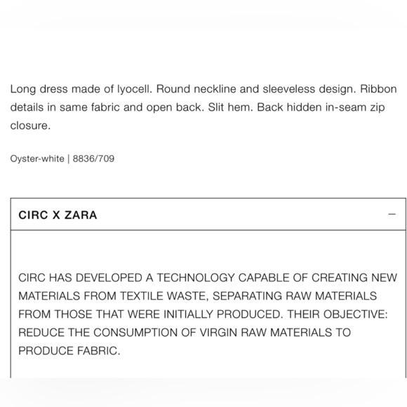 NWT Circ x Zara Linen Blend Open Back Long Dress Size M - Picture 9 of 9